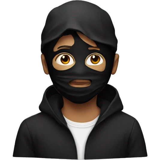 boy in a black mask emoji