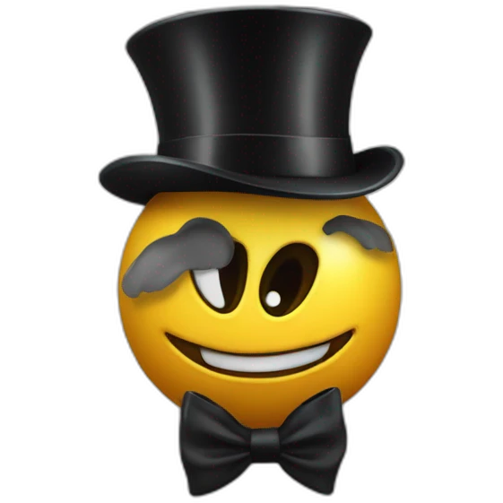 Beat ball with top hat emoji