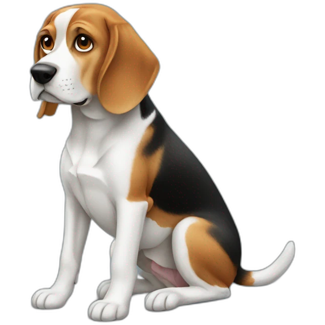 Beagle sit emoji
