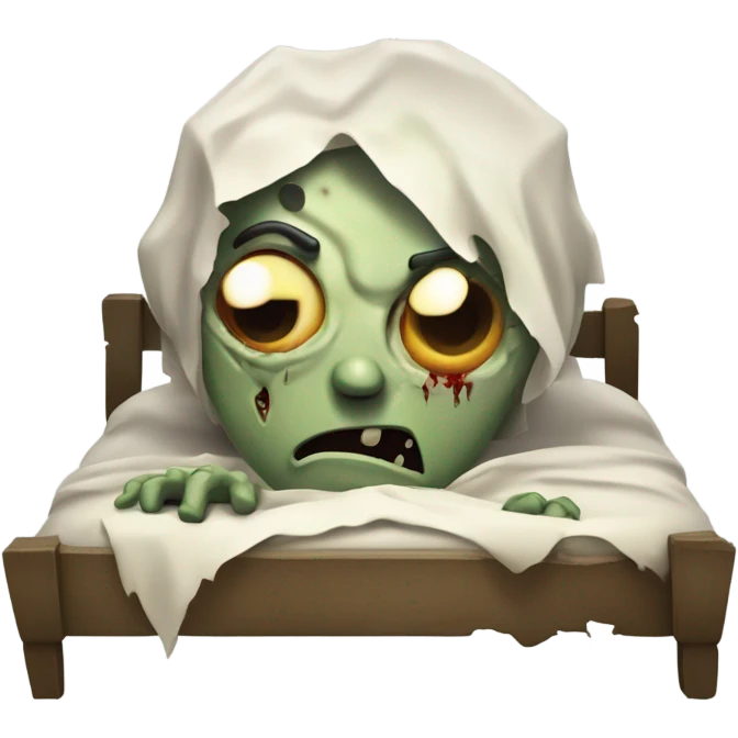 Zombie in bed emoji