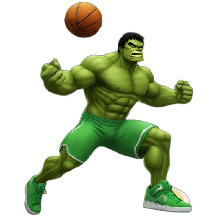Basketball dunk Hulk emoji