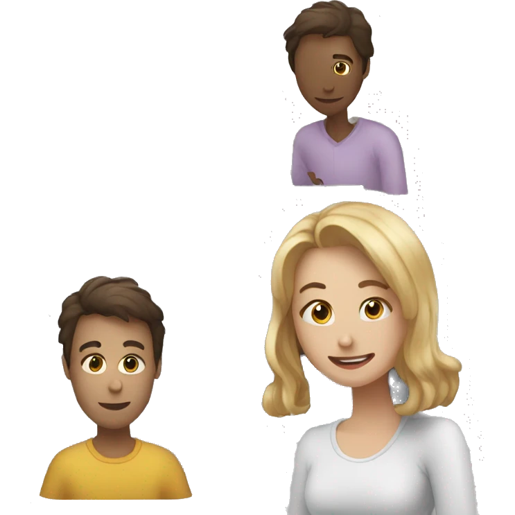 Person is looking on laptop and talking in zoom with another person emoji