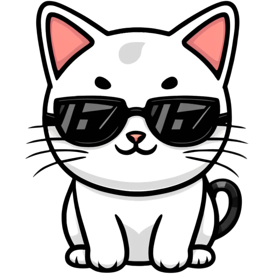 Cat with sunglasses emoji