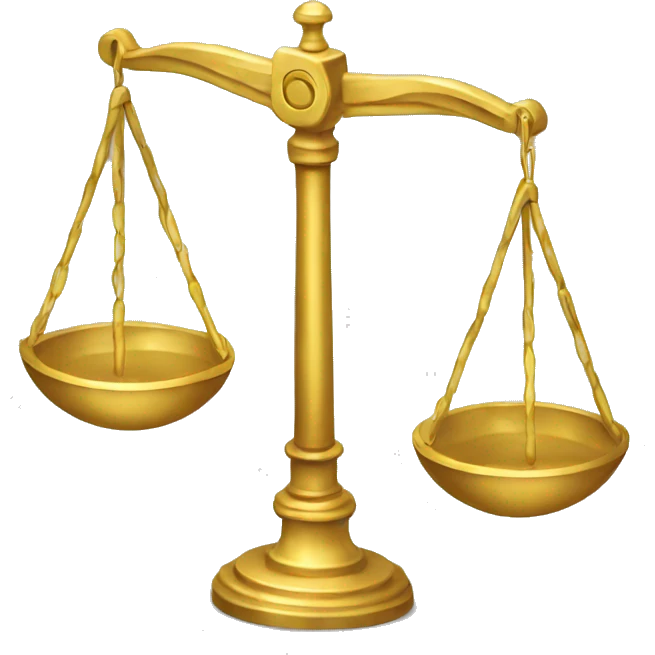 Gold law weigher emoji