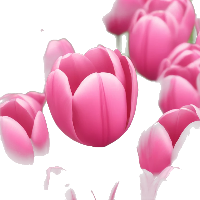 Pink tulips emoji