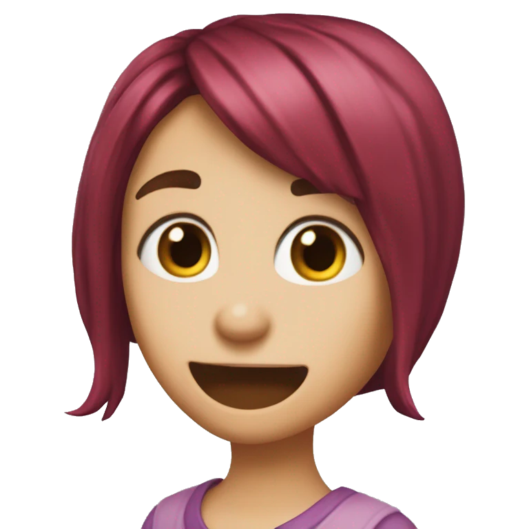 Una cereza con cara de XD emoji