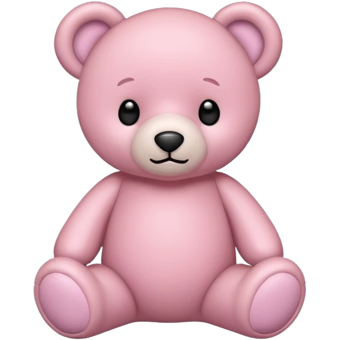 a baby pink teddy bear  emoji