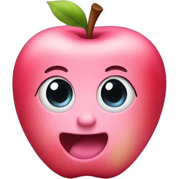 Pink apple emoji