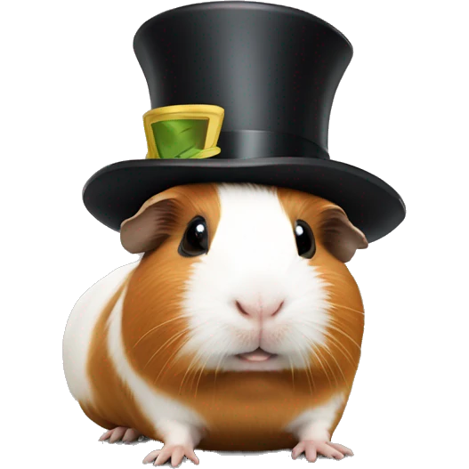 guinea pig with tophat emoji