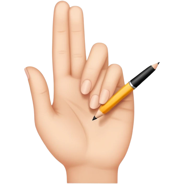 A hand signing emoji