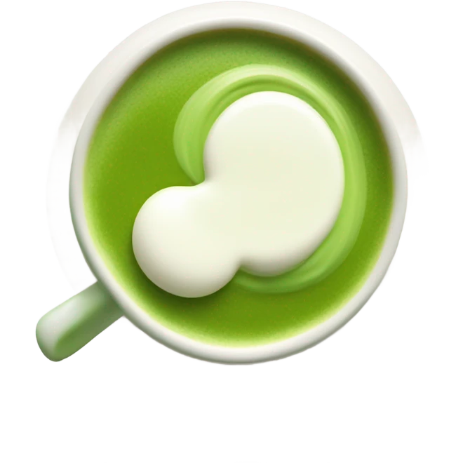 Matcha with cream emoji