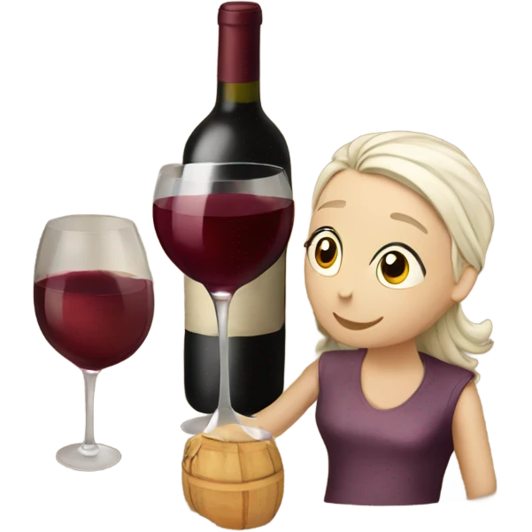 Wine best friends  emoji