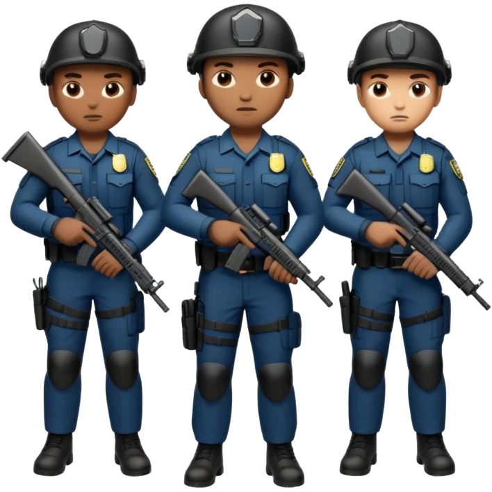 Grupo de fuerzas especiales de la policía emoji