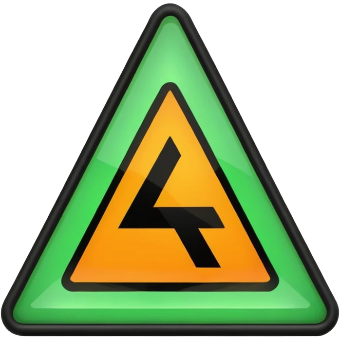 danger green triangle sign emoji