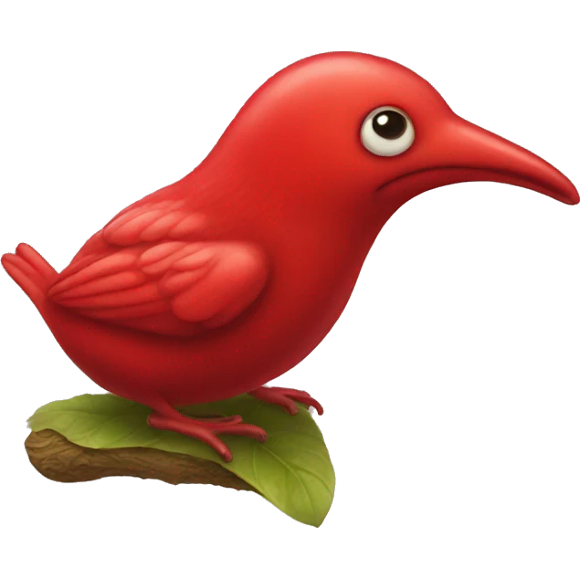 Red bird slug kiss emoji