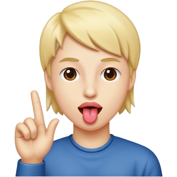 Tongue out with hand to the side emoji