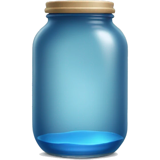 Round jar with Blue liquide  emoji