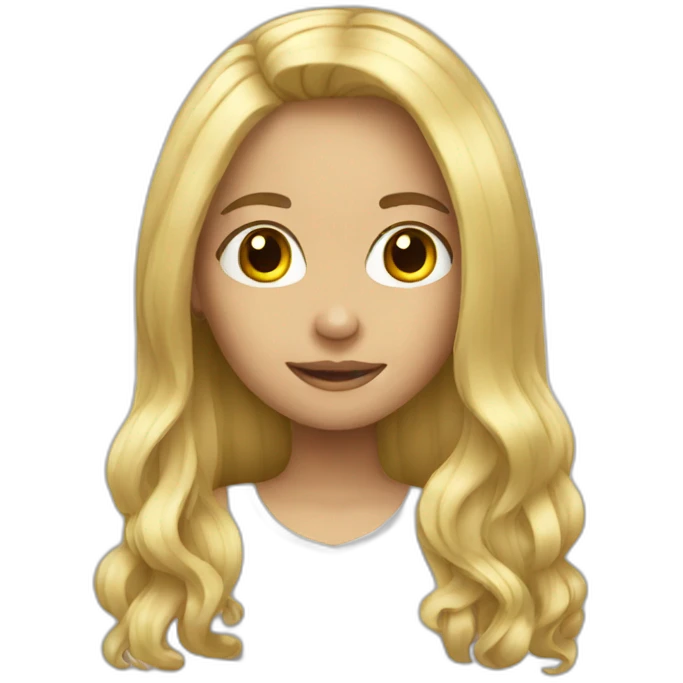 long hair blonde girl emoji