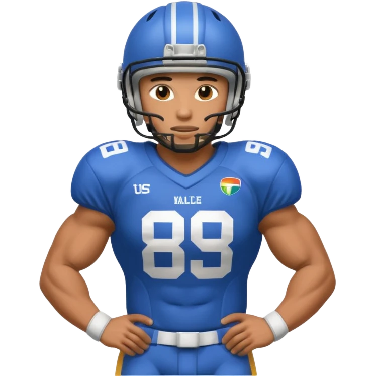 A gay football player emoji