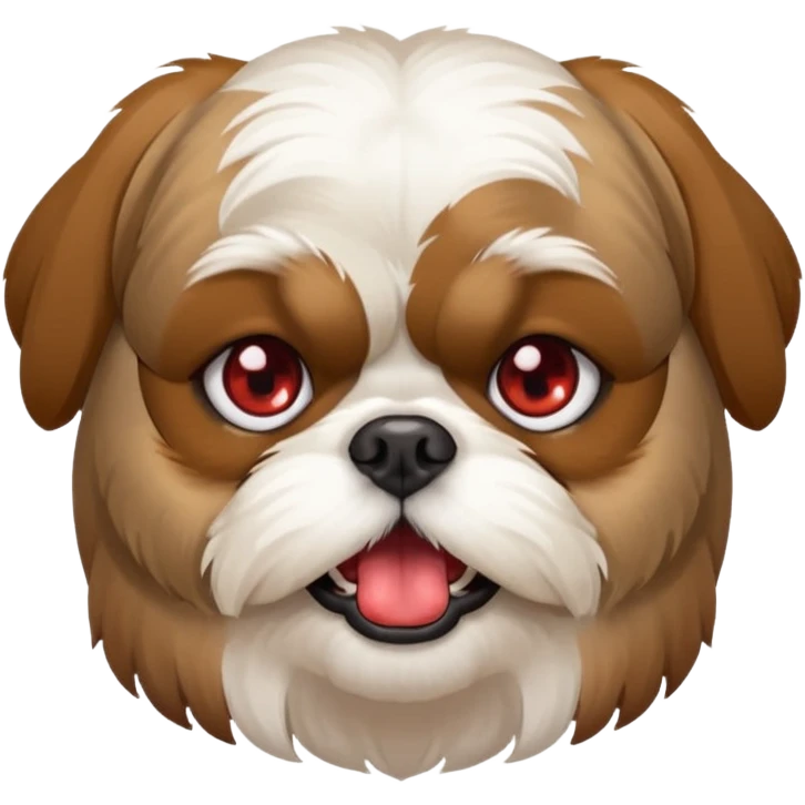 Shih Tzu dog drunk and tired emoji