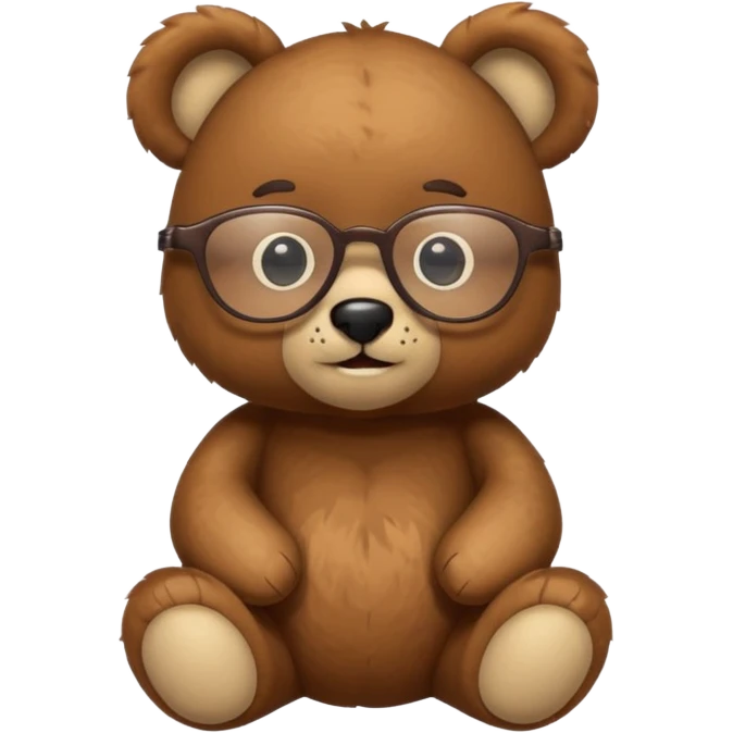toy bear with glasses emoji