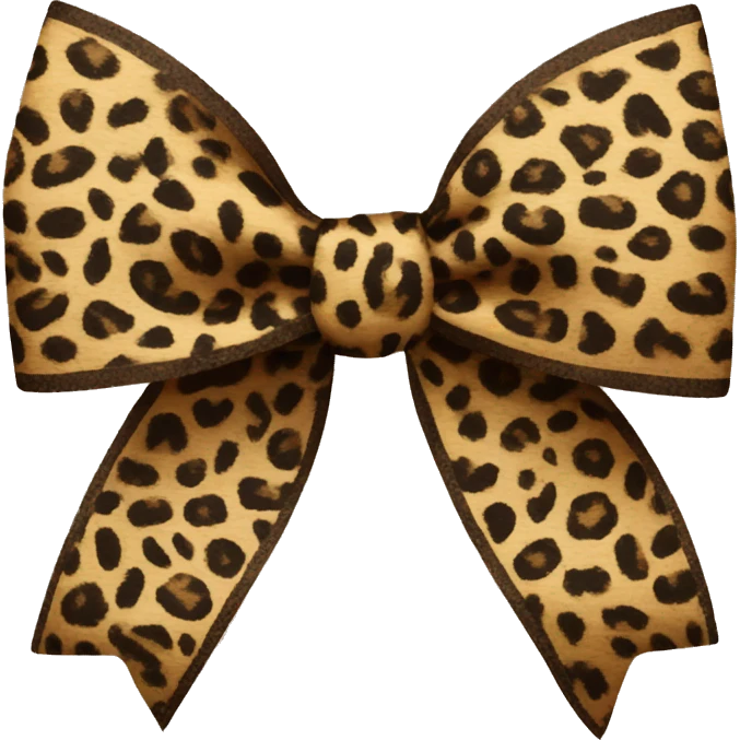 Leopard print bow emoji