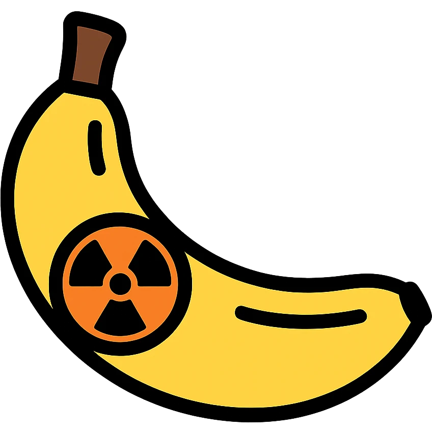 radioactive banana emoji