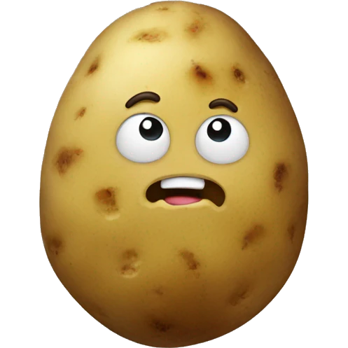 a potato wearing a hoodie emoji