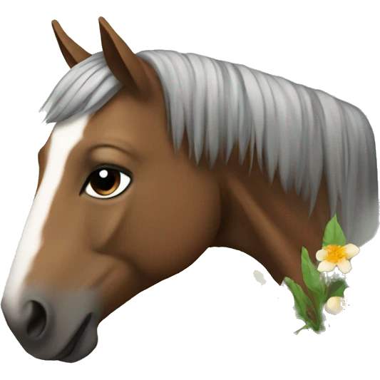 Horse with a flower  emoji