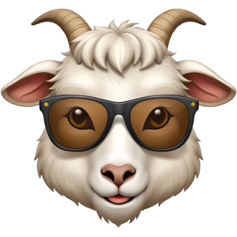Goat with sunglasses  emoji