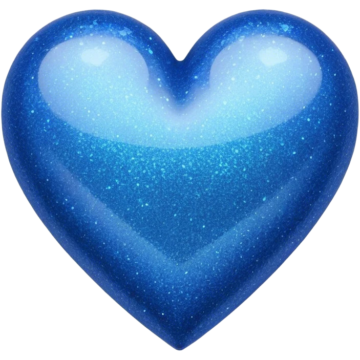 Blue glitter heart emoji