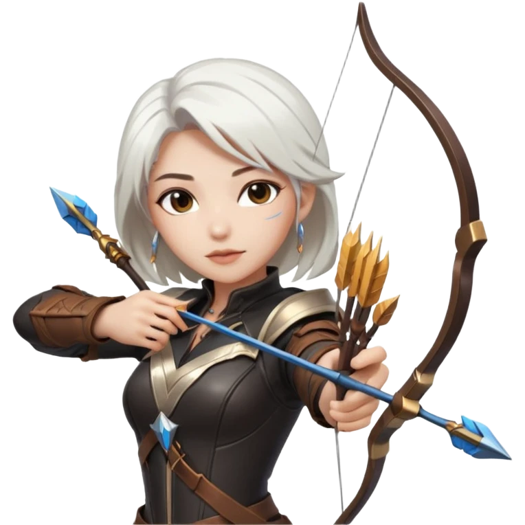 Mobile  legends  girl in icon shooting an arrow  hair white emoji