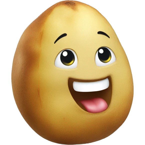 Laughing potato emoji