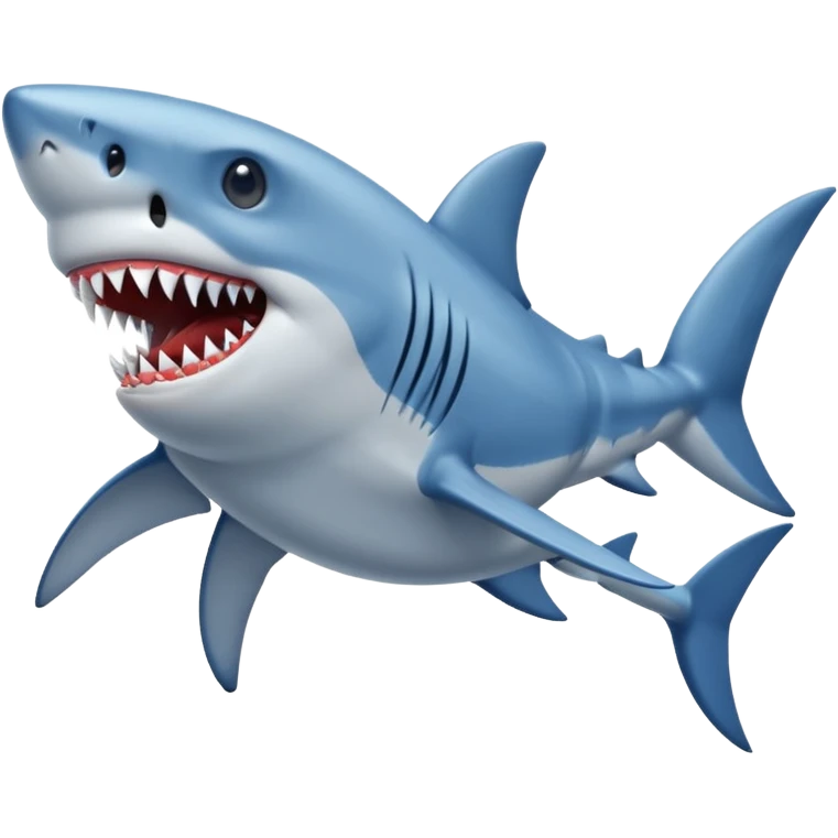 A shark with blue shoes emoji