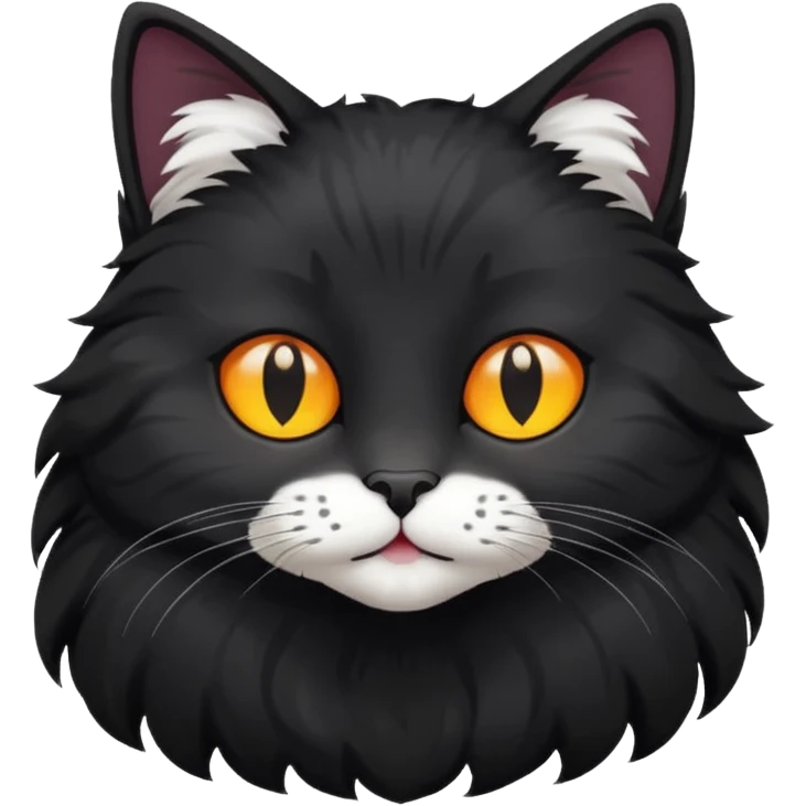 GATA NEGRO PELUDITA PONLE BLANCAS emoji
