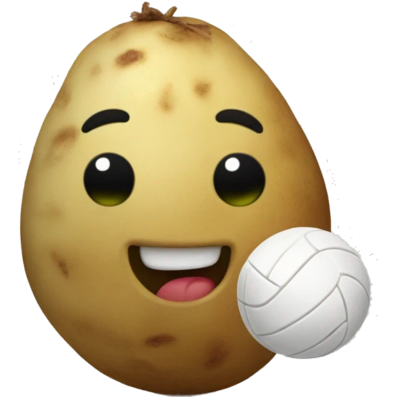 potato playing volleyball emoji