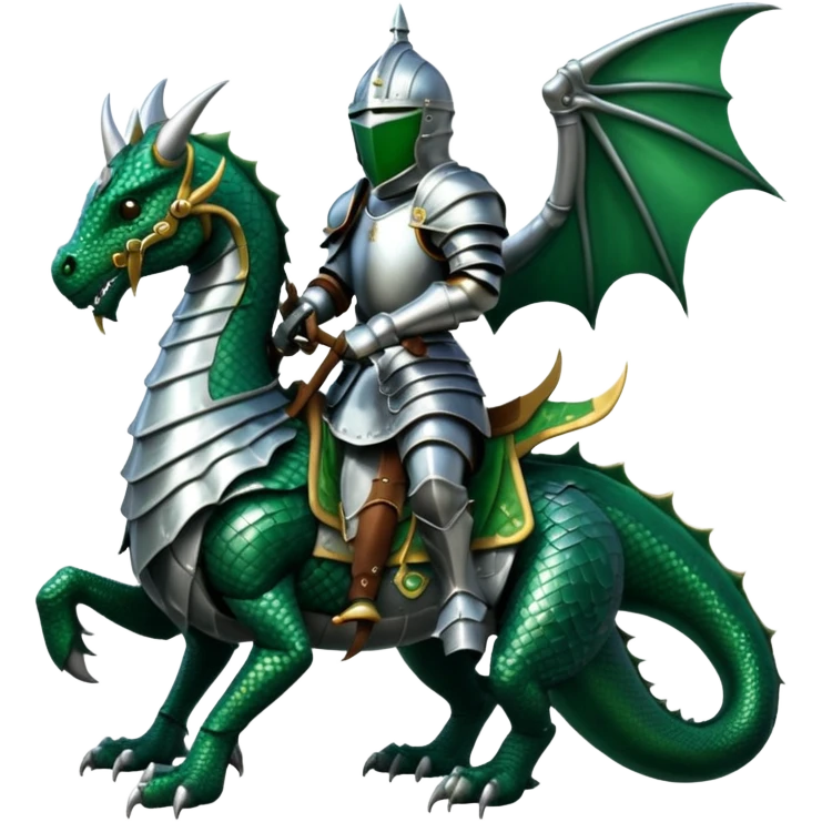 Dragon rider: a knight mounted on a dragon emoji