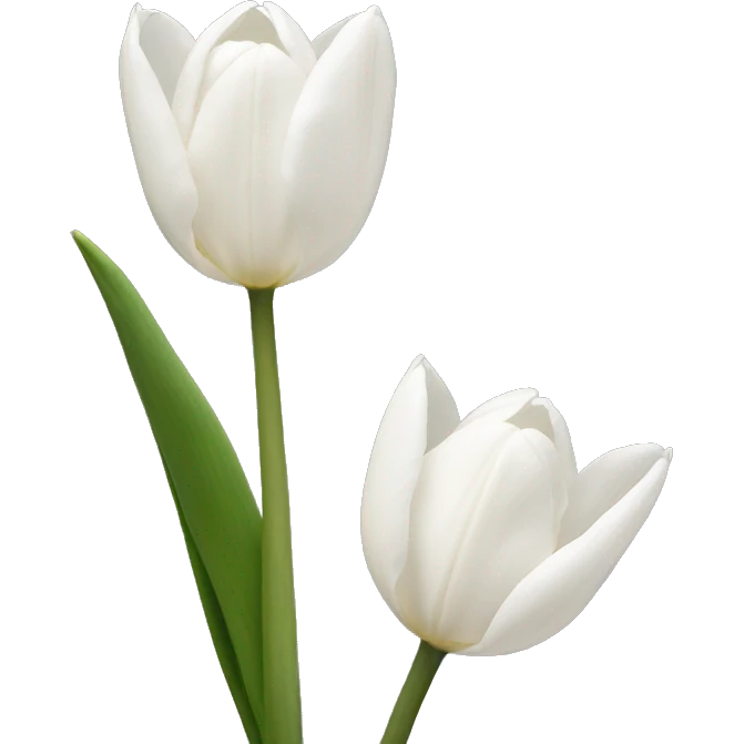 White tulips emoji