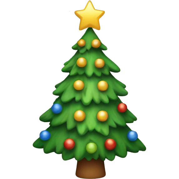 Happy Christmas tree emoji