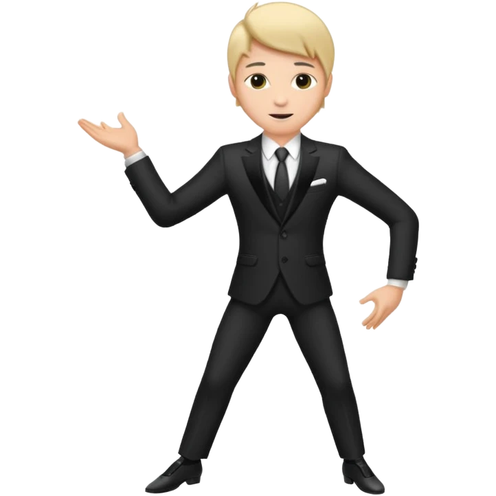 male dancer with suit clothes emoji