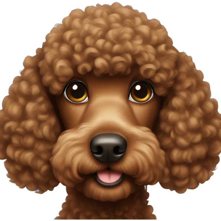 Brown poodle emoji