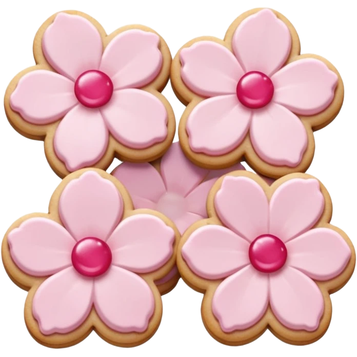 Cherry blossom shaped cookies emoji
