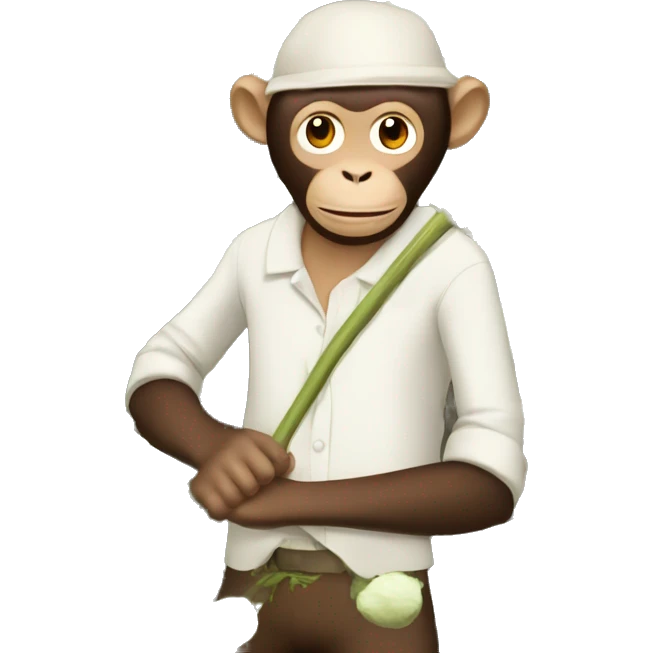 monkey farming for cotton emoji