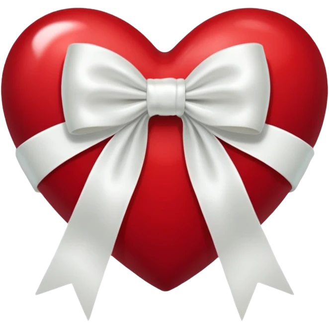 dark red heart with white bow emoji