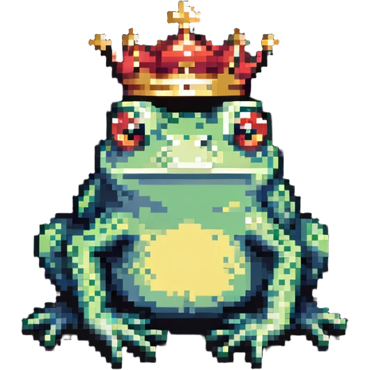 crowned frog emoji