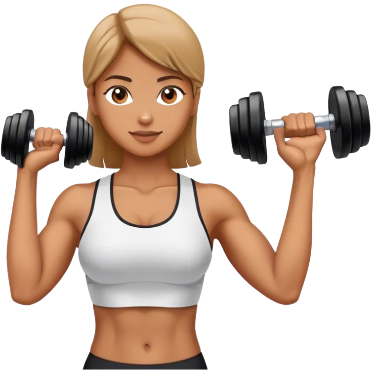 shoulder raise dumbbells female emoji