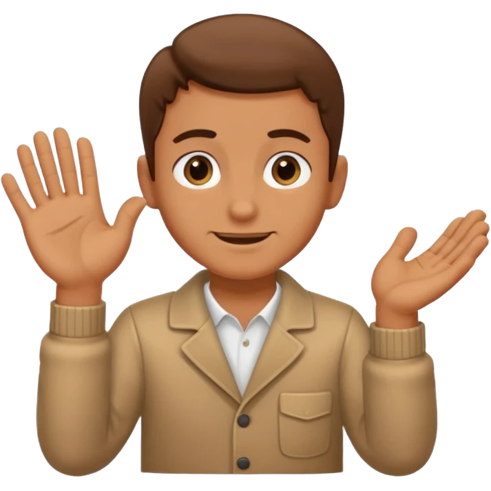 character dusting off hands with satisfied expression, good riddance emoji