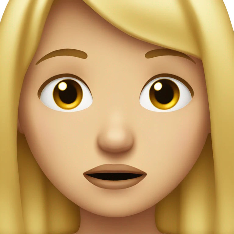 Blonde girl mad and crying emoji