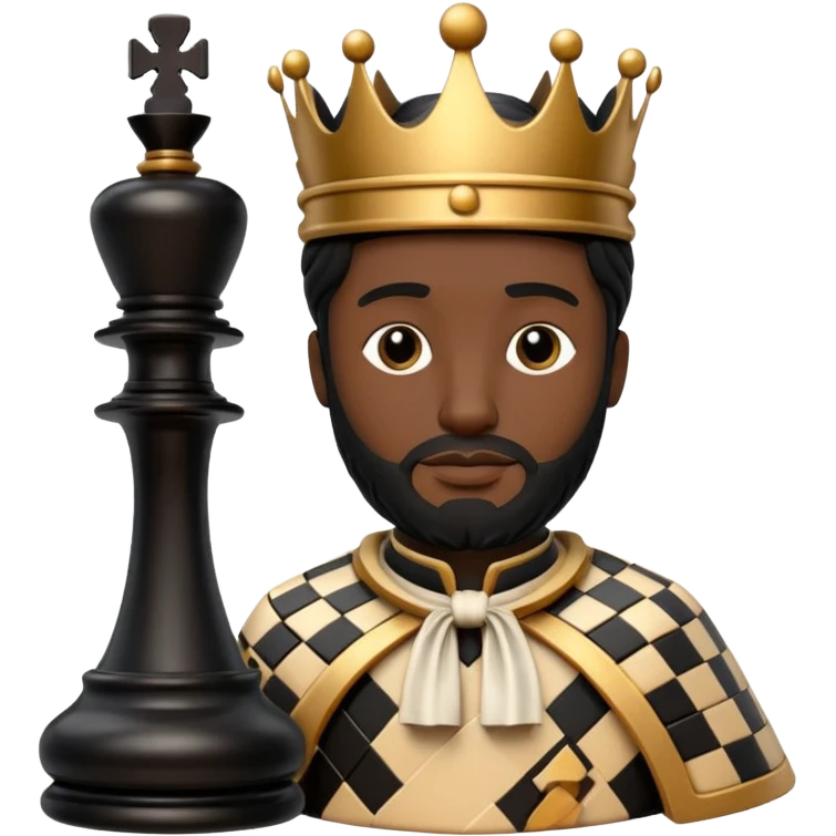 Black king of chess emoji