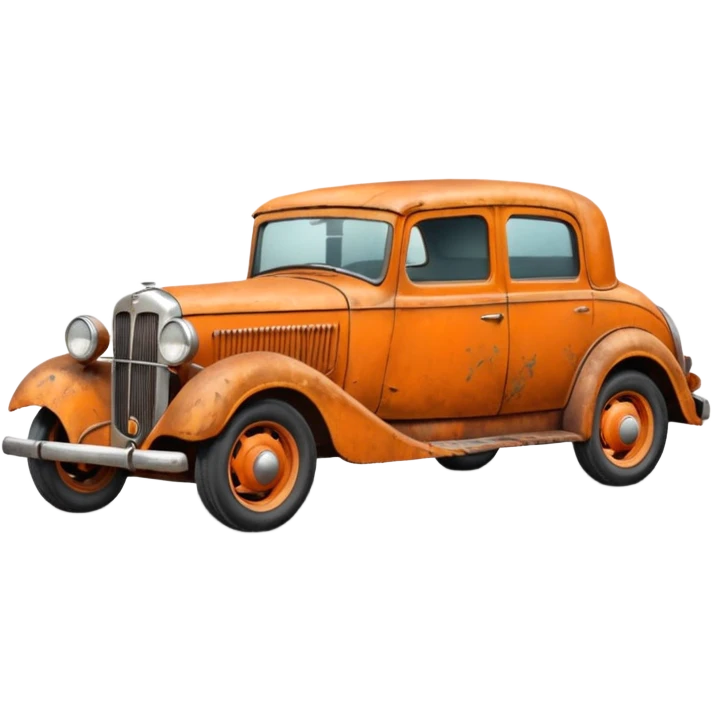 orange old car emoji